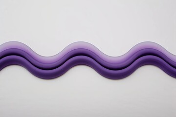 Wall Mural - lavender smoke wave border isolated on white background for creative design