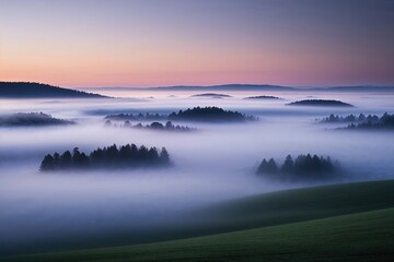  Luminous Haze and Dreamlike Landscapes with Ambient Fog and Soft Glow