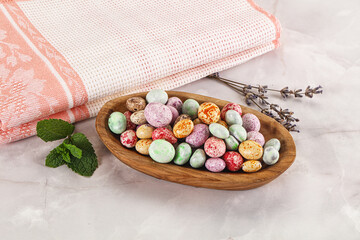 Wall Mural - Sweet glazed peanut candy heap