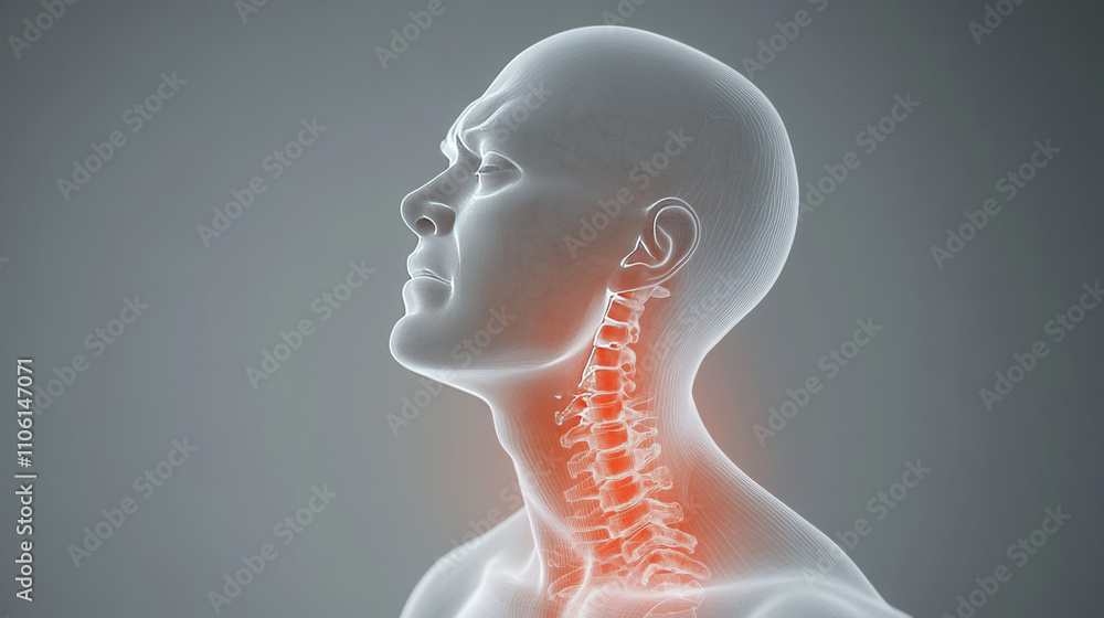 Cervical Spine Pain: Understanding Neck Pain and Anatomy Stock ...