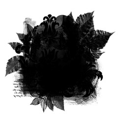 Wall Mural - Artistic summer, autumn mask. Basis element for design on white background universal