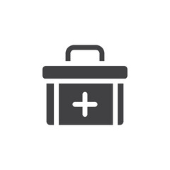 Wall Mural - First aid kit icon simple vector symbol