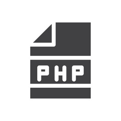 PHP file icon simple vector symbol