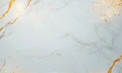 Wall Mural - Elegant white marble background with striking golden veins for design and decoration