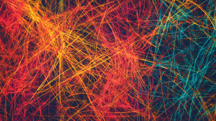 Aufkleber - Vibrant abstract background with colorful intertwined lines, ideal for a variety of design projects