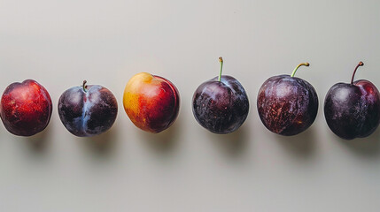 Wall Mural - plums on a table