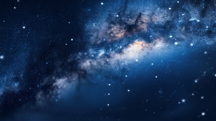 Wall Mural - abstract nebula cloud with stars in dark sky image. stunning gas formation in outer space photograph