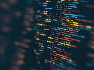 code background with abstract technology and software developer script