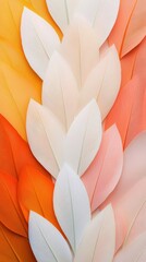 Wall Mural - Delicate arrangement of colorful feathers creates a soft and inviting ambiance in a serene setting