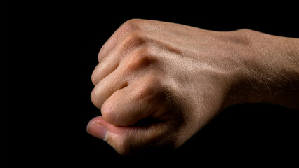 hand  punch closeup isolated 