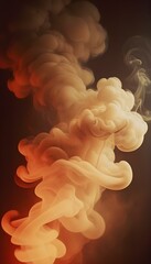 Wall Mural - smoke swirling in a dark, shadowy background, hints of light breaking through the smoke, creating a mystical effect create with ai