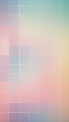 Wall Mural - abstract geometric pattern made of alternating squares and rectangles in a rainbow gradient, with a 