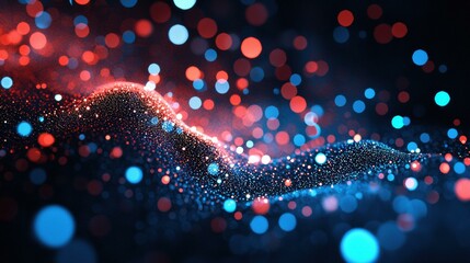 Wall Mural - abstract sparkling wave of light. ai.