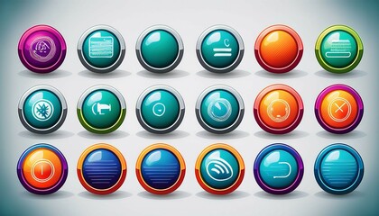 buttons for web vector
