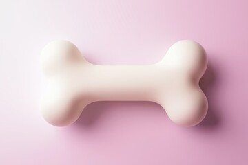 Leinwandbilder - Cream colored bone shaped object on a pink background