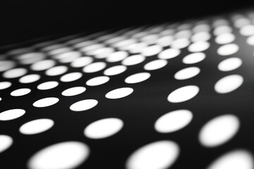 Wall Mural - Close-up shot of a black and white polka dot pattern