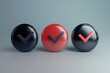 © Fotograf - Colorful buttons with check marks, ideal for use in presentations, infographics or web design