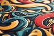 © Alla - Close-up view of a vibrant and intricate pattern on a table