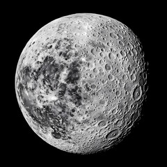 Wall Mural - The moon is a black and white photograph with a seamless background