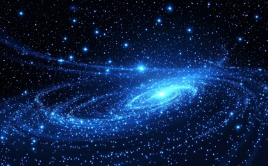 Wall Mural - this piece combines modern illustration techniques with a spiral galaxy template, offering a realist