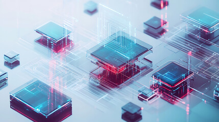 Poster - Technology concept on white background with technology icons