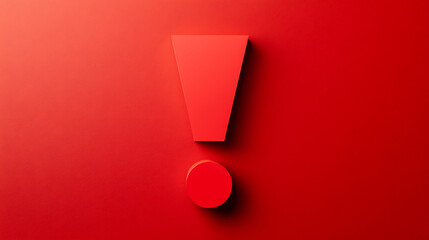 Aufkleber - An exclamation mark against a red backdrop signifies a warning or a prompt to stay alert, highlighting crucial information