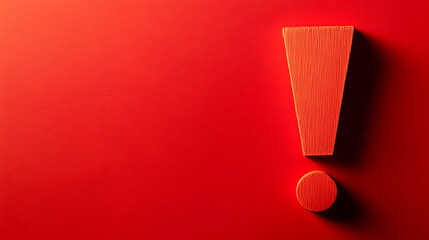 Aufkleber - An exclamation mark against a red backdrop signifies a warning or a prompt to stay alert, highlighting crucial information