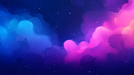 nebula galaxy background with purple blue outer space, banner, generative ai. nebula. illustration