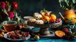 © Boonnam Burart - Elegant Display of Cookies and Fruits on Decorative Cake Stand