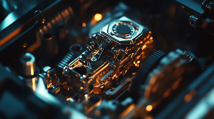 Aufkleber - Mechanism of an automatic car gearbox, close-up