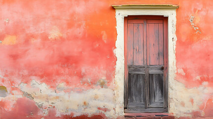 Aufkleber - Salmon-colored wall, background, texture