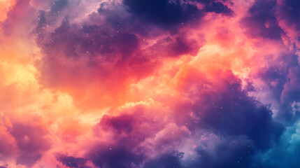 Wall Mural - Vibrant cloud computing background