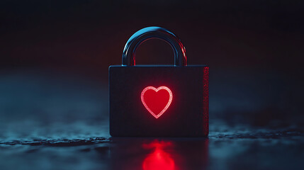 Leinwandbilder - A digital padlock symbolizing cybersecurity and the protection of sensitive data in a technological context, emphasizing the importance of secure information storage and safety measures