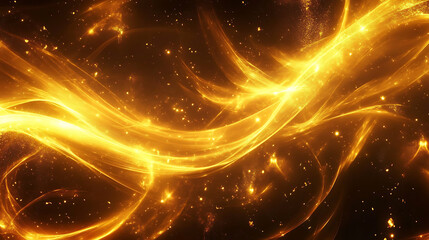 Poster - Abstract Energy Flow Background with Luminous Lines and Patterns