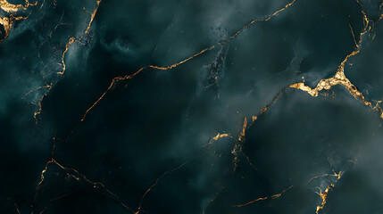 Fototapete - Dark green marble floor texture background with high resolution, counter top view of natural tiles stone in seamless glitter pattern and luxurious