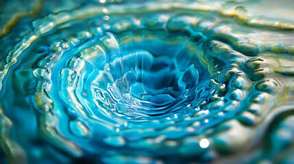 Fototapete - Blue water ripples in the water