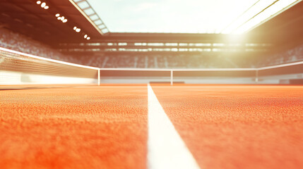 Aufkleber - Roland Garros tennis court with effects, white image background