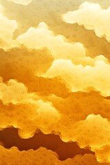 Wall Mural - bright golden cloud-like structures with a glowing honeycomb texture, creating a dreamy and soft abs