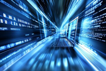 fast data processing, digital speed, technology concept