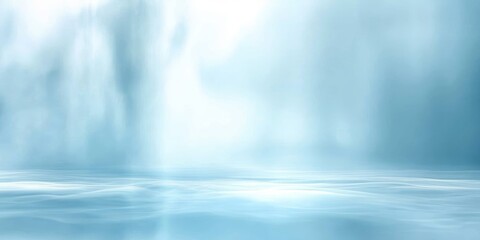 Aufkleber - Soft Pastel Blue Abstract Background for Minimalistic Design and Product Presentation with Gentle Light and Shadows