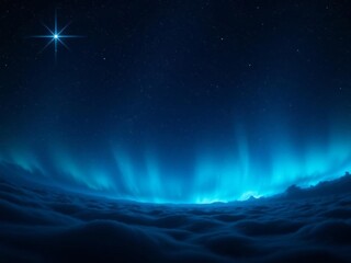 amazing blue planet earth with land, ocean, and clouds on a starry background viewed from space, sho