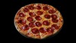 © Lasvu - Pepperoni pizza on black background