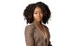 © The Stock Guy - African American businesswoman with afro hair wearing a suit, isolated on transparent background