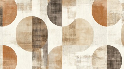 Aufkleber - Abstract Background with Geometric Circles and Warm Tones Design