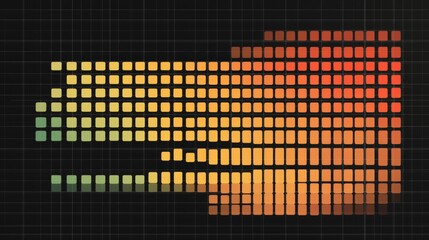 Aufkleber - Colorful Sound Wave Visual Representation on Black Background