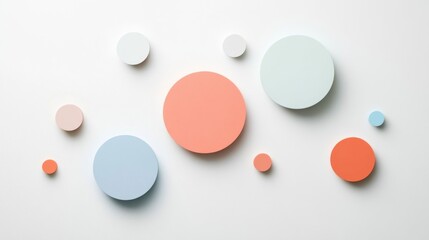 Leinwandbilder - Abstract Colorful Circles on a White Background for Modern Design