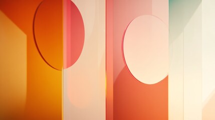 Poster - Abstract Colorful Composition with Geometric Shapes and Light
