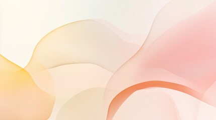 Fototapete - Soft Pastel Waves Creating Gentle Flowing Abstract Background