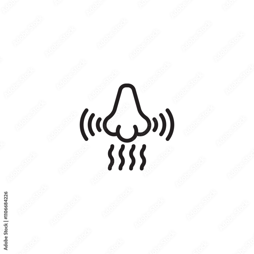 Breath ASMR on icon. Autonomous sensory meridian response, ASMR icon ...