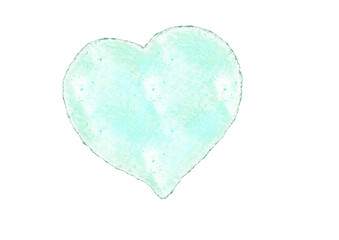 Wall Mural - Hand-Drawn Green Heart Illustration